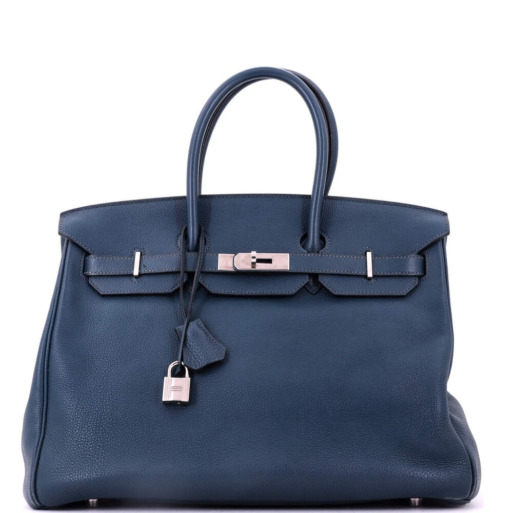 Hermes Birkin 35 Blue Togo with Palladium Hardware